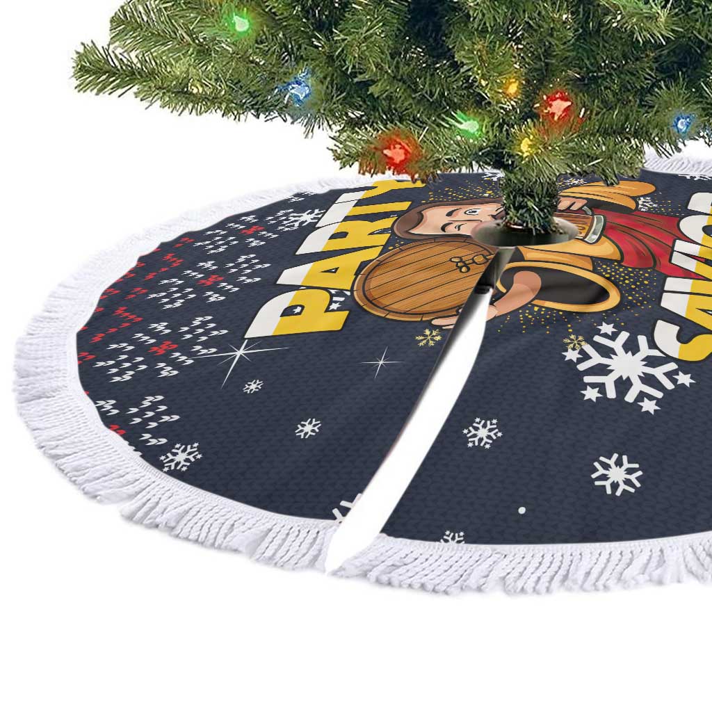 Jesus Party Savior Christmas Tree Skirt Funny Xmas Holiday Patterns - Wonder Print Shop