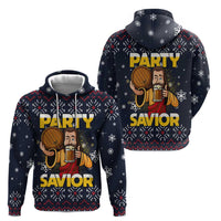 Jesus Party Savior Christmas Zip Hoodie Funny Xmas Holiday Patterns - Wonder Print Shop