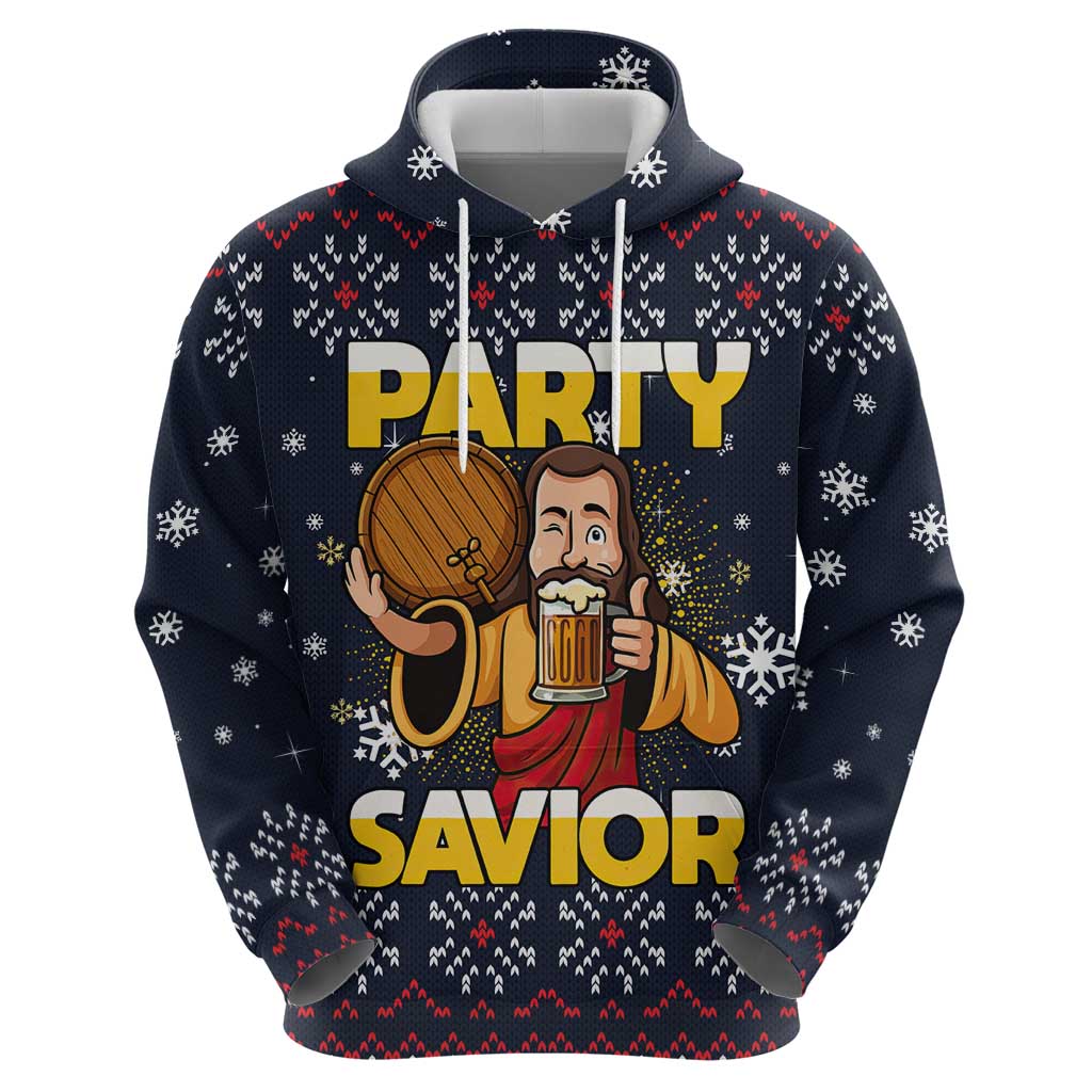 Jesus Party Savior Christmas Zip Hoodie Funny Xmas Holiday Patterns - Wonder Print Shop