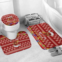 Just A Girl Who Loves Christmas And Chickens Christmas Bathroom Set Funny Xmas Holiday Patterns - Wonder Print Shop