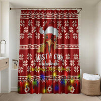 Just A Girl Who Loves Christmas And Chickens Christmas Bathroom Set Funny Xmas Holiday Patterns - Wonder Print Shop