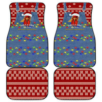 Just A Girl Who Loves Christmas And Chickens Christmas Car Mats Funny Xmas Holiday Patterns - Wonder Print Shop
