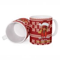 Just A Girl Who Loves Christmas And Chickens Christmas Ceramic Mug Funny Xmas Holiday Patterns - Wonder Print Shop