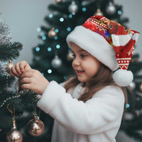Just A Girl Who Loves Christmas And Chickens Christmas Santa Hat Funny Xmas Holiday Patterns - Wonder Print Shop