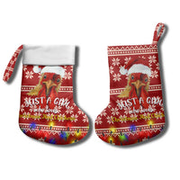 Just A Girl Who Loves Christmas And Chickens Christmas Stocking Funny Xmas Holiday Patterns - Wonder Print Shop