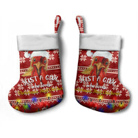 Just A Girl Who Loves Christmas And Chickens Christmas Stocking Funny Xmas Holiday Patterns - Wonder Print Shop
