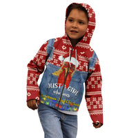 Just A Girl Who Loves Christmas And Chickens Christmas Kid Hoodie Funny Xmas Holiday Patterns - Wonder Print Shop