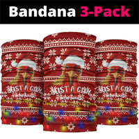 Just A Girl Who Loves Christmas And Chickens Christmas Neck Gaiter Funny Xmas Holiday Patterns - Wonder Print Shop