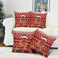 Just A Girl Who Loves Christmas And Chickens Christmas Pillow Cover Funny Xmas Holiday Patterns - Wonder Print Shop