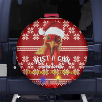 Just A Girl Who Loves Christmas And Chickens Christmas Spare Tire Cover Funny Xmas Holiday Patterns - Wonder Print Shop