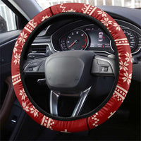Just A Girl Who Loves Christmas And Chickens Christmas Steering Wheel Cover Funny Xmas Holiday Patterns - Wonder Print Shop