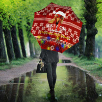 Just A Girl Who Loves Christmas And Chickens Christmas Umbrella Funny Xmas Holiday Patterns - Wonder Print Shop