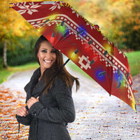 Just A Girl Who Loves Christmas And Chickens Christmas Umbrella Funny Xmas Holiday Patterns - Wonder Print Shop