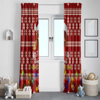 Just A Girl Who Loves Christmas And Chickens Christmas Window Curtain Funny Xmas Holiday Patterns - Wonder Print Shop