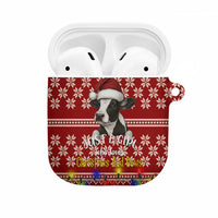 Just A Girl Who Loves Christmas And Cows Christmas AirPods Case Funny Xmas Holiday Patterns - Wonder Print Shop