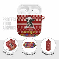 Just A Girl Who Loves Christmas And Cows Christmas AirPods Case Funny Xmas Holiday Patterns - Wonder Print Shop