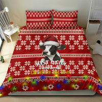 Just A Girl Who Loves Christmas And Cows Christmas Bedding Set Funny Xmas Holiday Patterns - Wonder Print Shop