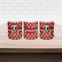 Just A Girl Who Loves Christmas And Cows Christmas Ceramic Mug Funny Xmas Holiday Patterns - Wonder Print Shop