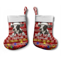 Just A Girl Who Loves Christmas And Cows Christmas Stocking Funny Xmas Holiday Patterns - Wonder Print Shop