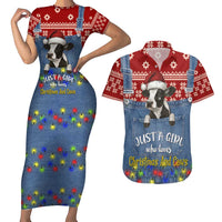 Just A Girl Who Loves Christmas And Cows Christmas Couples Matching Short Sleeve Bodycon Dress and Hawaiian Shirt Funny Xmas Holiday Patterns - Wonder Print Shop