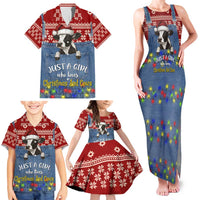Just A Girl Who Loves Christmas And Cows Christmas Family Matching Tank Maxi Dress and Hawaiian Shirt Funny Xmas Holiday Patterns - Wonder Print Shop