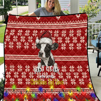 Just A Girl Who Loves Christmas And Cows Christmas Quilt Funny Xmas Holiday Patterns - Wonder Print Shop