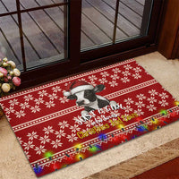 Just A Girl Who Loves Christmas And Cows Christmas Rubber Doormat Funny Xmas Holiday Patterns - Wonder Print Shop