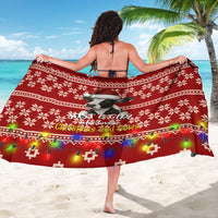 Just A Girl Who Loves Christmas And Cows Christmas Sarong Funny Xmas Holiday Patterns - Wonder Print Shop