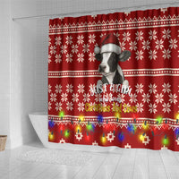 Just A Girl Who Loves Christmas And Cows Christmas Shower Curtain Funny Xmas Holiday Patterns - Wonder Print Shop