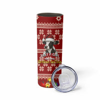 Just A Girl Who Loves Christmas And Cows Christmas Skinny Tumbler Funny Xmas Holiday Patterns - Wonder Print Shop