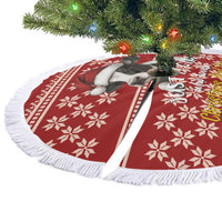 Just A Girl Who Loves Christmas And Cows Christmas Tree Skirt Funny Xmas Holiday Patterns - Wonder Print Shop