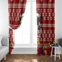 Just A Girl Who Loves Christmas And Cows Christmas Window Curtain Funny Xmas Holiday Patterns - Wonder Print Shop