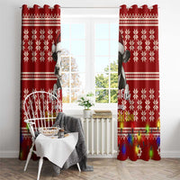 Just A Girl Who Loves Christmas And Cows Christmas Window Curtain Funny Xmas Holiday Patterns - Wonder Print Shop