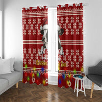 Just A Girl Who Loves Christmas And Cows Christmas Window Curtain Funny Xmas Holiday Patterns - Wonder Print Shop