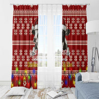 Just A Girl Who Loves Christmas And Cows Christmas Window Curtain Funny Xmas Holiday Patterns - Wonder Print Shop