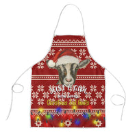 Just A Girl Who Loves Christmas And Goats Ugly Christma Apron Funny Xmas Holiday Patterns - Wonder Print Shop
