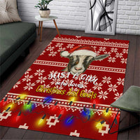 Just A Girl Who Loves Christmas And Goats Ugly Christma Area Rug Funny Xmas Holiday Patterns - Wonder Print Shop