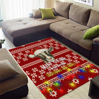 Just A Girl Who Loves Christmas And Goats Ugly Christma Area Rug Funny Xmas Holiday Patterns - Wonder Print Shop
