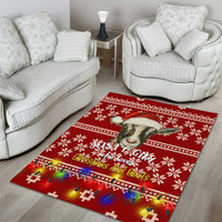 Just A Girl Who Loves Christmas And Goats Ugly Christma Area Rug Funny Xmas Holiday Patterns - Wonder Print Shop