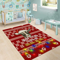 Just A Girl Who Loves Christmas And Goats Ugly Christma Area Rug Funny Xmas Holiday Patterns - Wonder Print Shop