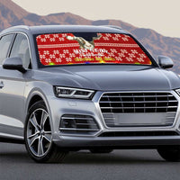 Just A Girl Who Loves Christmas And Goats Ugly Christma Auto Sun Shade Funny Xmas Holiday Patterns - Wonder Print Shop