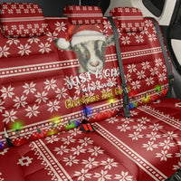 Just A Girl Who Loves Christmas And Goats Ugly Christma Back Car Seat Cover Funny Xmas Holiday Patterns - Wonder Print Shop