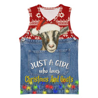 Just A Girl Who Loves Christmas And Goats Ugly Christma Basketball Jersey Funny Xmas Holiday Patterns - Wonder Print Shop