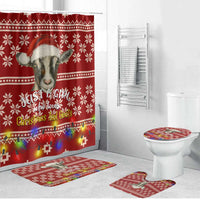 Just A Girl Who Loves Christmas And Goats Ugly Christma Bathroom Set Funny Xmas Holiday Patterns - Wonder Print Shop