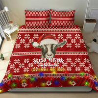 Just A Girl Who Loves Christmas And Goats Ugly Christma Bedding Set Funny Xmas Holiday Patterns - Wonder Print Shop