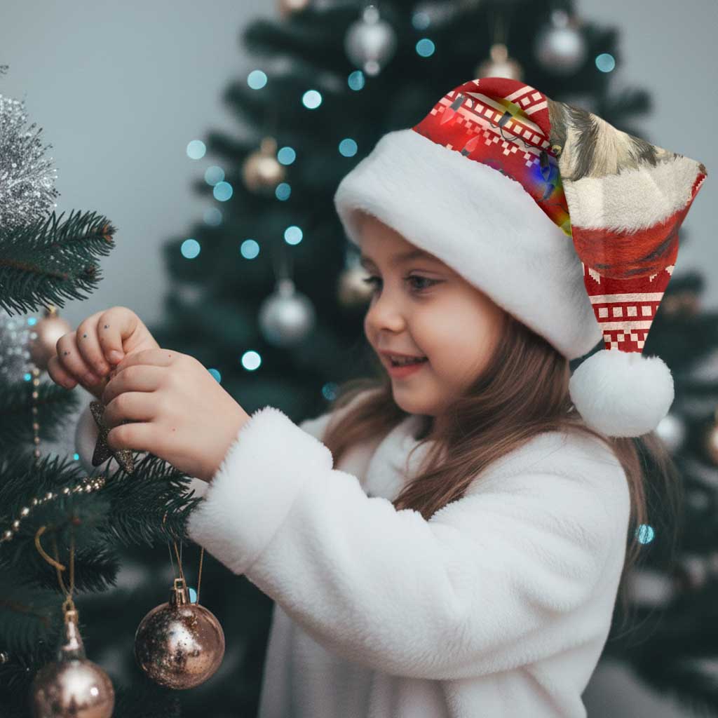 Just A Girl Who Loves Christmas And Goats Ugly Christma Christmas Santa Hat Funny Xmas Holiday Patterns - Wonder Print Shop