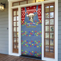 Just A Girl Who Loves Christmas And Goats Ugly Christma Door Cover Funny Xmas Holiday Patterns - Wonder Print Shop