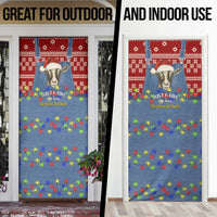 Just A Girl Who Loves Christmas And Goats Ugly Christma Door Cover Funny Xmas Holiday Patterns - Wonder Print Shop