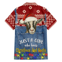 Just A Girl Who Loves Christmas And Goats Ugly Christma Family Matching Puletasi and Hawaiian Shirt Funny Xmas Holiday Patterns - Wonder Print Shop