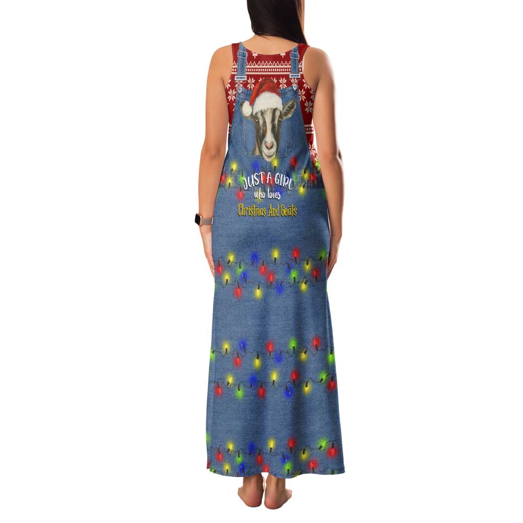 Just A Girl Who Loves Christmas And Goats Ugly Christma Family Matching Tank Maxi Dress and Hawaiian Shirt Funny Xmas Holiday Patterns - Wonder Print Shop